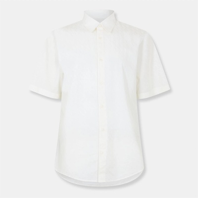 Giorgio Armani Риза Armani Exchange Men's Short-Sleeve Plain Shirt - Off White