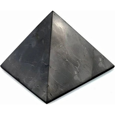 Šungitová pyramida leštěná 8x8cm pro harmonizaci