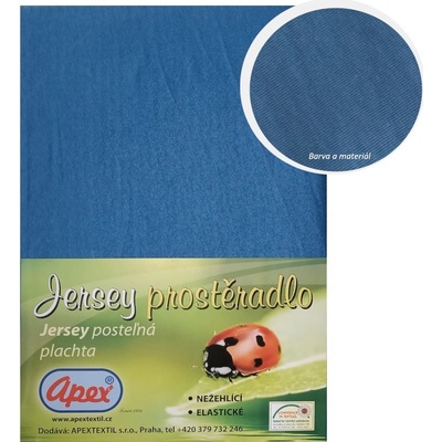 Apex jersey prostěradlo Světlemodré 180x200