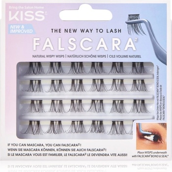 KISS Falscara Wisp изкуствени мигли в сноп с възел Natural Wispy Wisps 24 бр