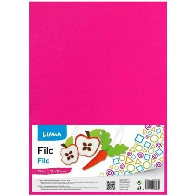 Filc Luma A4, růžový 10ks