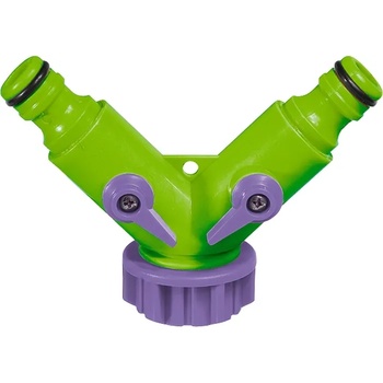 Image 1 of PALISAD Разклонител 2-канален, регулируем, вътрешна резба 3 4, пластмасов