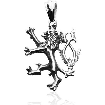 BM Jewellery Přívěsek ČESKÝ LEV z chirurgické oceli S304115