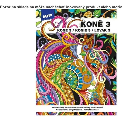 Omaľovánka antistresová A4 kone