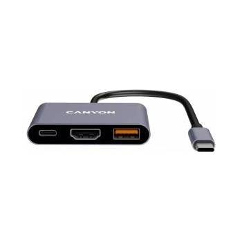 CANYON USB-3-in1 HUB USB-C > HDMI/1xUSB-A/PD 100W retail
