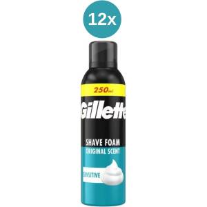 Gillette пяна за зъби 12x250ml Original Sensitive