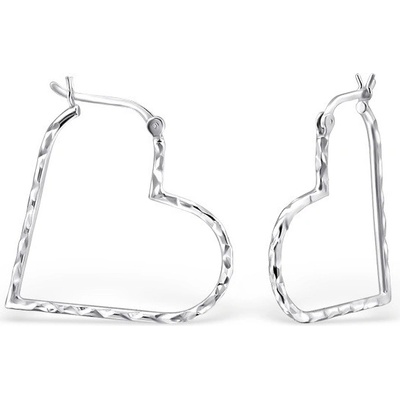 All4Silver strieborné náušnice srdce kruhy M23923-A4S