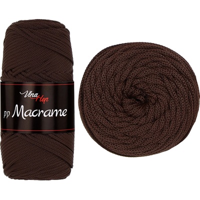 Vlna-hep pp Macrame - polyester PP Macrame: nová - 4229 Čokoládově hnědá