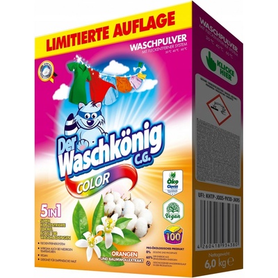 Waschkönig Orange color prášok na pranie 6 kg 100 PD
