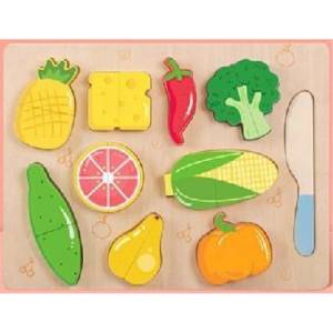 RAYA TOYS Sh30173 Дървен пъзел Зеленчуци за рязане (sh30173)