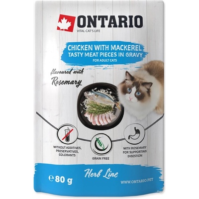 Ontario Herb Cat Chicken with Mackerel 80 g
