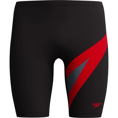 Speedo pánske plavky Hyperboom Jammer čierne/červené