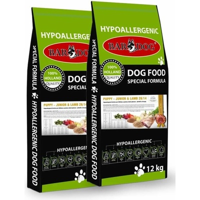 Bardog Puppy Junior & Lamb 2 x 12 kg