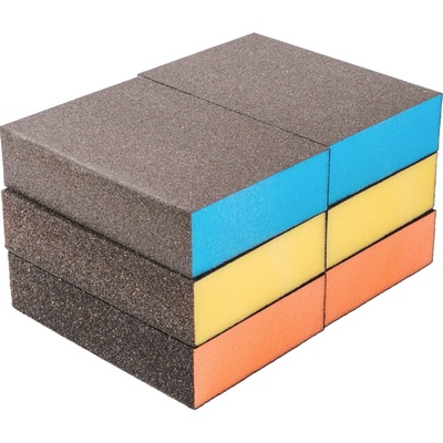 XTLINE Tvrdá brúsna špongia 1ks/6ks | 100x70x25 mm, zrnitosť 80/120/240