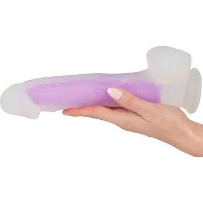 You2Toys Realistické fosforové dildo ze silikonu 24 x 5,5 cm.