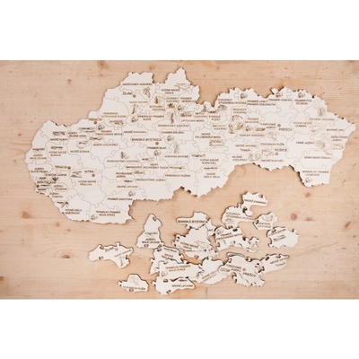 PDK8 Puzzle v drevenej krabičke - Slovensko - Najznámejšie vodné plochy