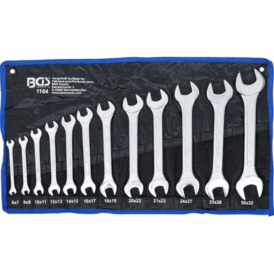 BGS technic Sada oboustranných plochých klíčů 6 x 7 - 30 x 32 mm 12dílná BGS 1184