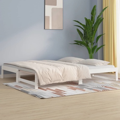 Nábytek XL 820438 Výsuvná postel bílá masivní borovice