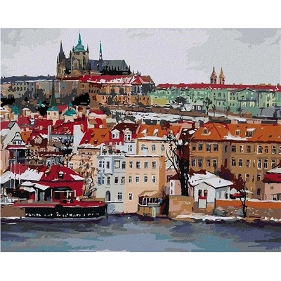 zuty Malování podle čísel Zimní Pražský hrad 80 x 100 cm vypnuté plátno na rám
