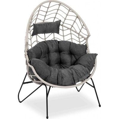 di volio Zahradní křeslo Alcamo šedo/šedé