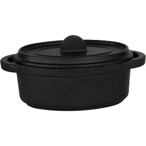 HORECANO HORECANO-Мини касерола чугун за сервиране ЕЛИПСА 13х9.5хh5cm (HC-93880) (0193880)