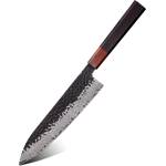 HARAHU Дамаски кухненски нож AO-37384 - Chef / Кафяв KP37384