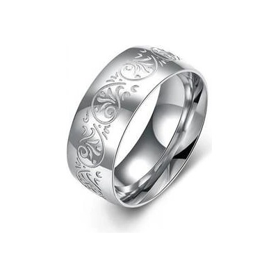 Šperky4U Ocelový prsten s ornamenty OPR0091