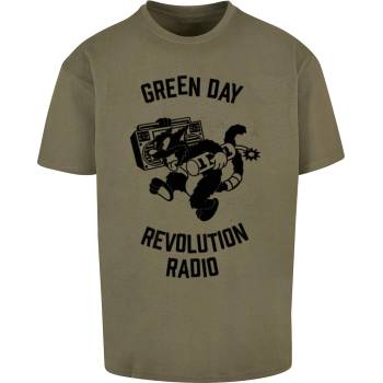 MERCHCODE Тениска Green Day Revolution Radio Oversize Tee olive XXLUB-MC1149-00176 - , размер L
