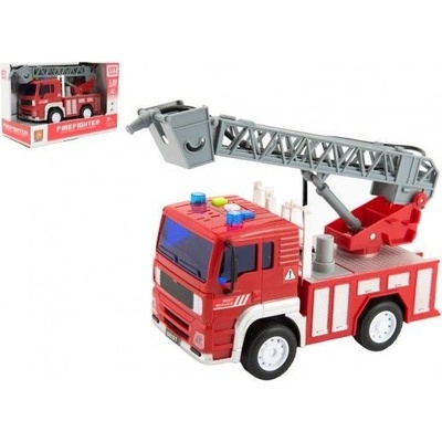 Teddies Hasičské auto stříkací vodu 20cm na setrvačník