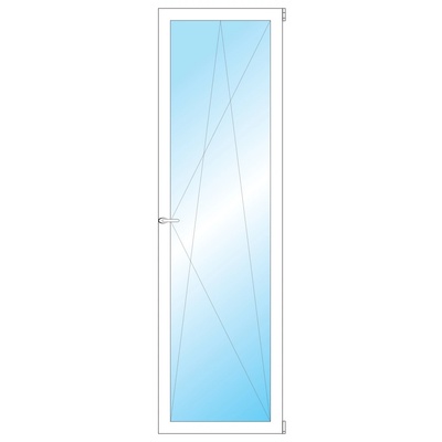 OKNA HNED Plastové okno 66x206 cm (660x2060 mm) bílé otevíravé a sklopné pravé