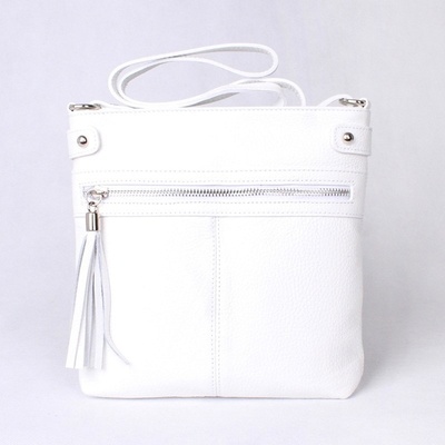 Vera Pelle malá kožená crossbody kabelka no. 60 bílá