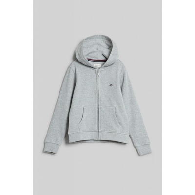 Gant Shield Zip Hoodie šedá