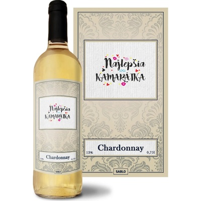 Sablio Najlepšia kamarátka Chardonnay biele suché víno 12 % 0,75 l (čistá fľaša)