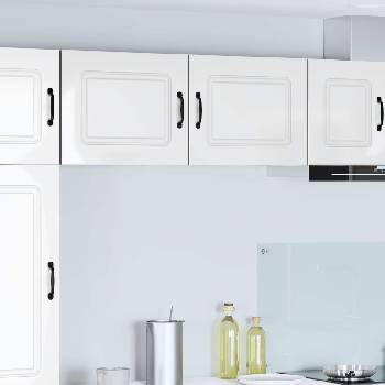 vidaXL Панел за миялна машина Kalmar 2 pcs Лъскаво бяло (884543)