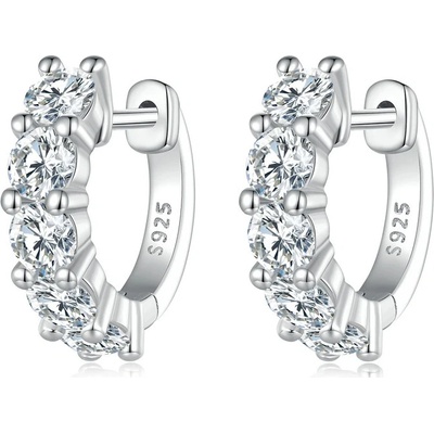 P&J Jewellery stříbrné moissanitové náušnice Hvězdná noc SME2