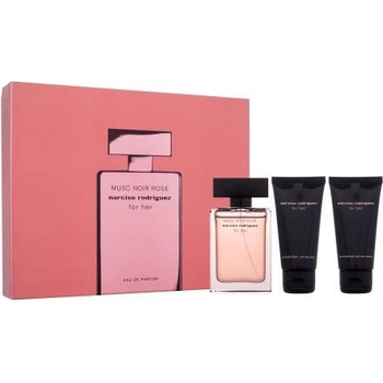 Narciso Rodriguez For Her Musc Noir Rose EDP 50 ml + telové mlieko 50 ml + sprchový gél 50 ml darčeková sada