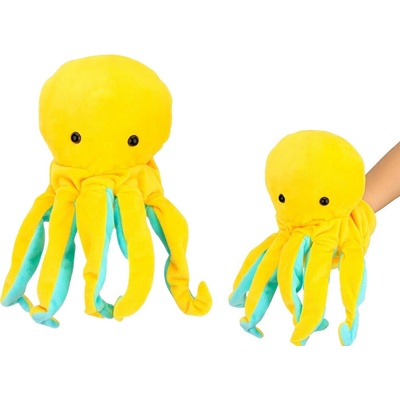 mamido Plyšový maňuška chobotnice 25 cm žltá