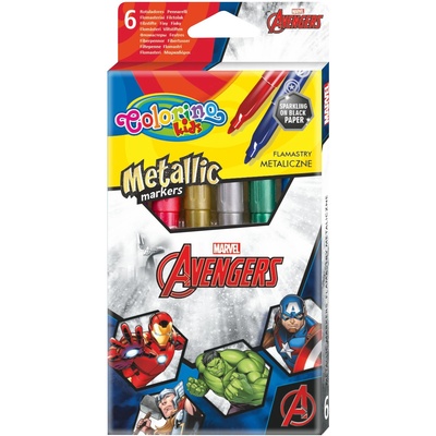 Colorino - Marvel Avengers Metallic маркери металик 6 цвята