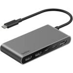 Belkin Type-C HUB 5-в-1 разклонител, 20 см, СИВ AVC022HQSGY (AVC022HQSGY)