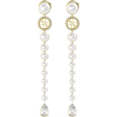 Guess Dlhé náušnice so syntetickými perlami Tiny Pearly JUBE05578JWYGT/U