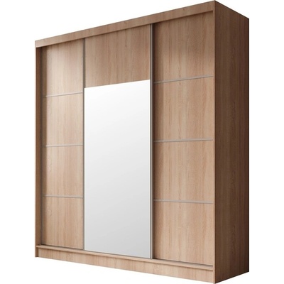 Sconto KEREN 215 x 200 cm dub sonoma/strieborná