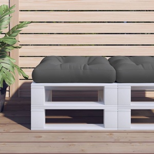 vidaXL Палетна възглавница, антрацит, 60x60x12 см, текстил (360447)
