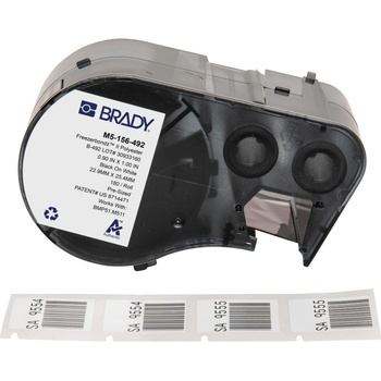 Brady M5-156-492 / 170892, 22.86 mm, Polyester, черно копиране / бял фон (170892)
