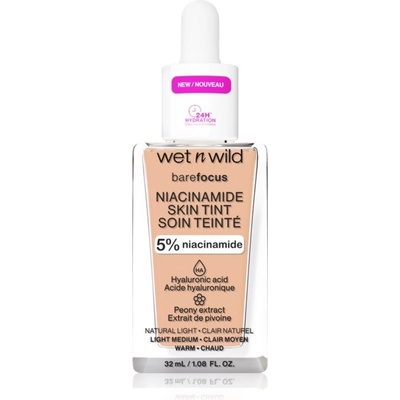 Wet n Wild Bare Focus Niacinamide Skin Tint lehký hydratační make-up Natural Light Cool 32 ml