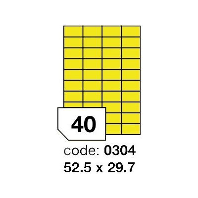 Rayfilm 52,5x29,7 mm 300 archů, fluo žlutá, R0131.0304D