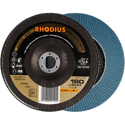 RHODIUS Lamelový brusný kotouč LSZ F2 180 x 22,23 ALPHAline 209668