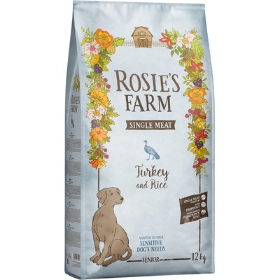 Rosie's Farm Single Meat Senior krůtí s rýží 12 kg