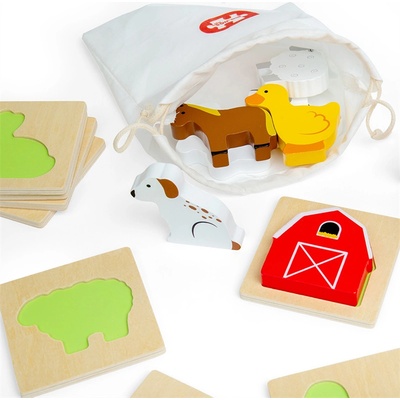 Bigjigs Toys Hmataj a nájdi farma