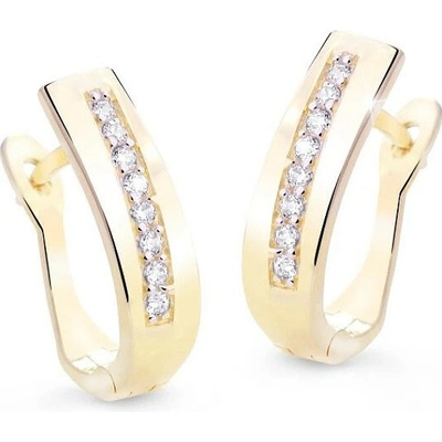 Cutie Jewelllery - Diamonds Zlaté diamantové náušnice kreole DZ8018Z