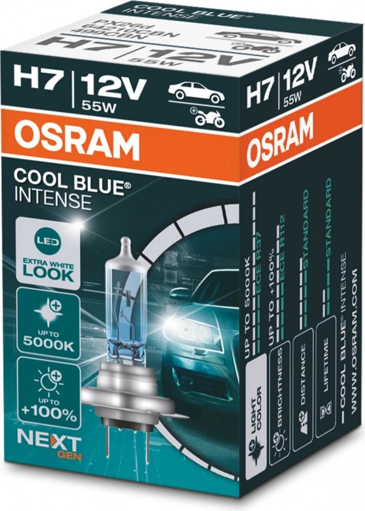 Osram Cool Blue Intense H7 PX26d 12V 55W 64210CBN